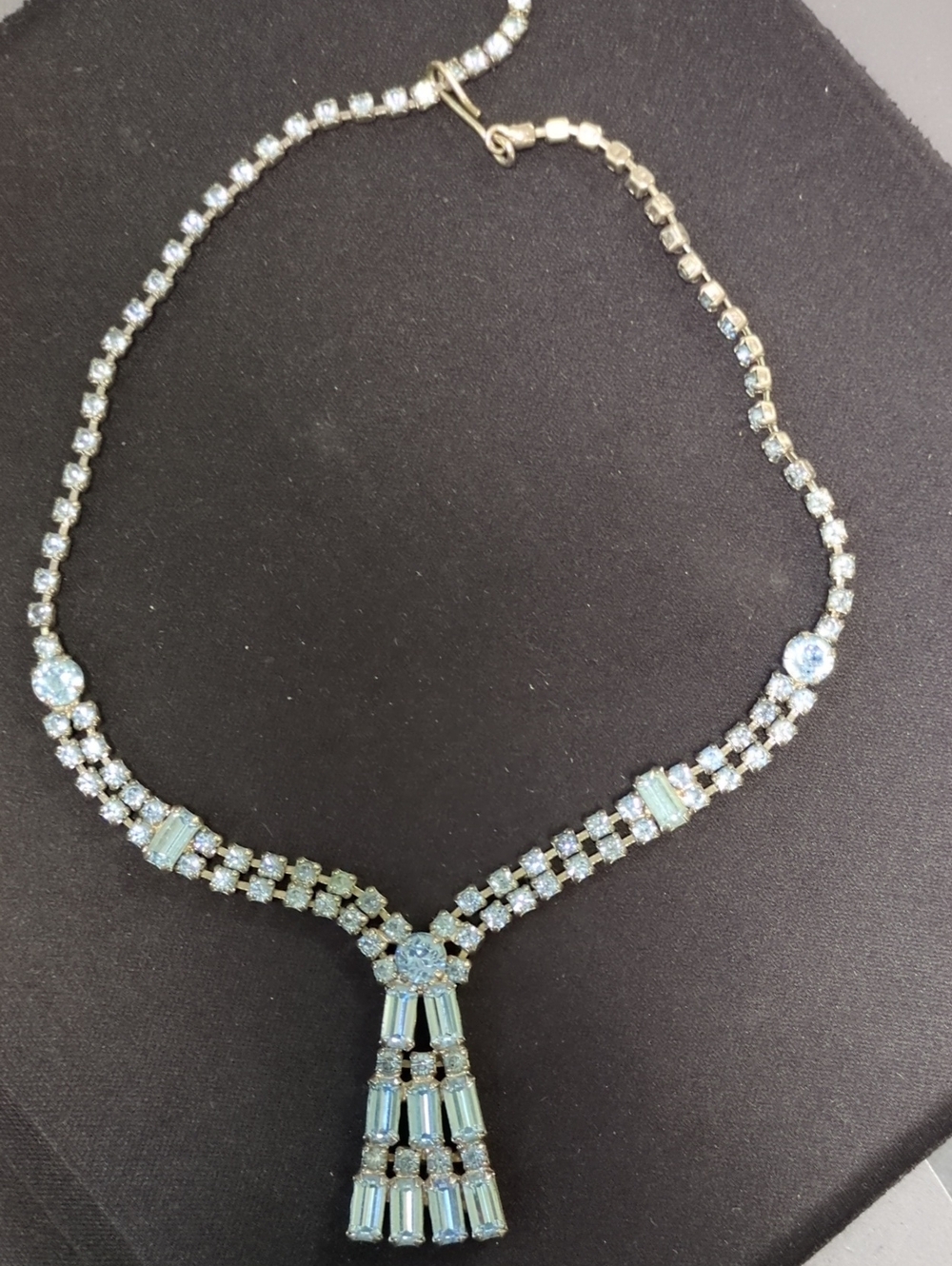 Classic Light Blue Crystal Tassel Necklace - Women Jewelry